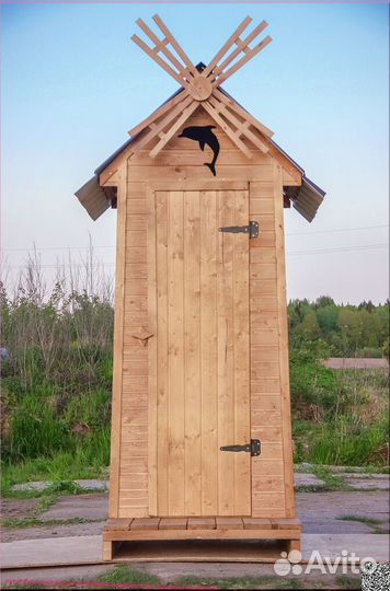 Дачный туалет деревянный SKU009