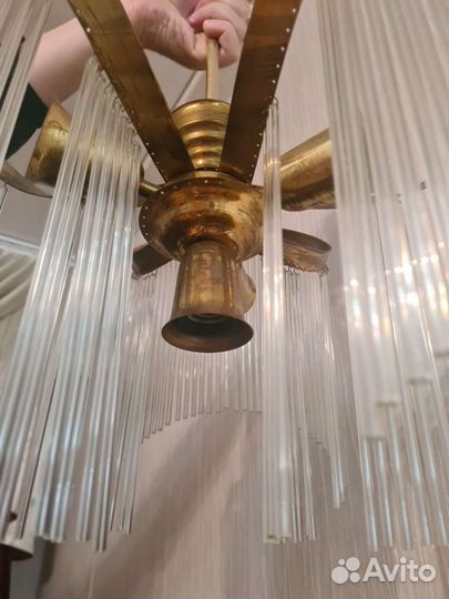 Хрустальная люстра СССР винтажная