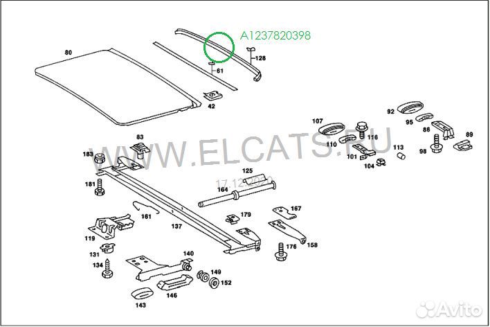 Уплотнения люка Мерседес W 115/123/126/116