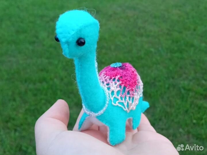 Мягкие игрушки ручной работы, динозаврик