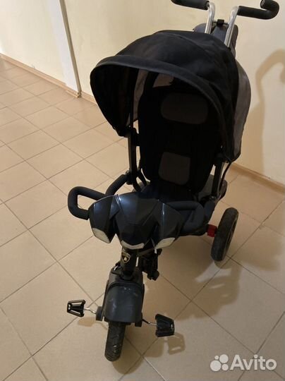 Деткий велосипед-коляска трехколесный с ручкой