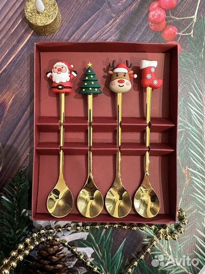 Набор чайных ложек новогодний