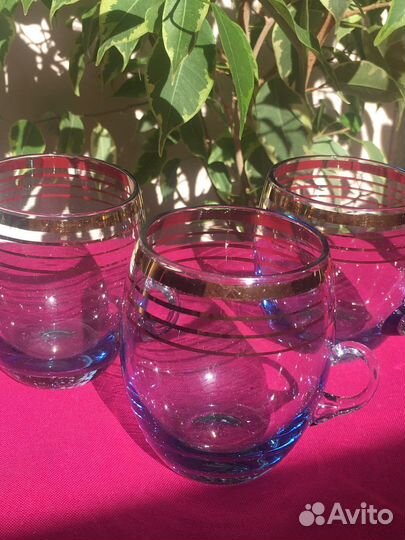 Кобальтовые чашки стаканы СССР