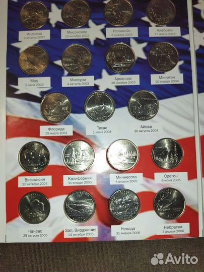 25 центов США (набор)