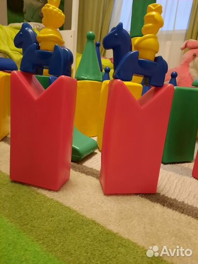 Кубики пластиковые разноцветные 50шт