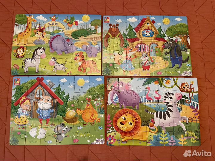 Пазлы мягкие детские 4 шт