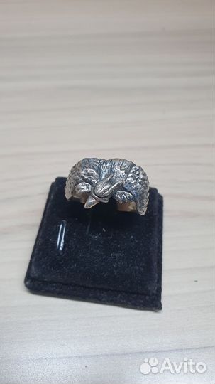 Кольцо Орел серебро