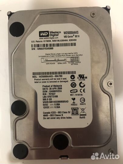 HDD WD 500 Gb