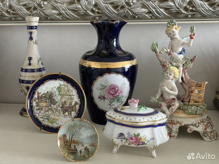 Limoges фарфор тарелки Ваза.шкатулка статуэтка