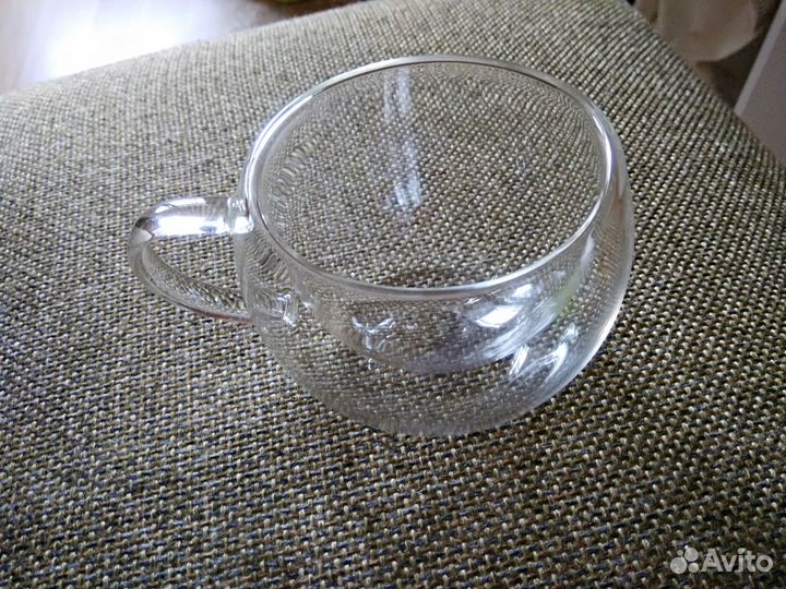 Стеклянная чашка с двойной стенкой