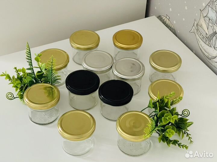 Баночки для специй для свечей стеклянные маленькие