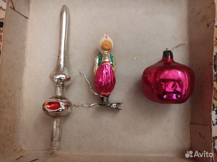 Елочные игрушки СССР ретро стеклянные