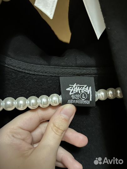 Зип худи Stussy World Tour black zip hoodie