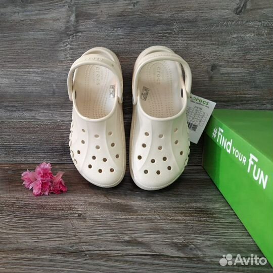 Crocs женские сабо платформа артикул 208186 бежев