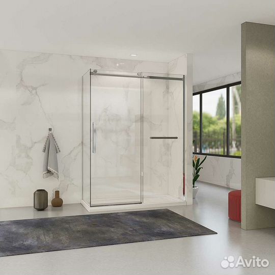 Душ. уголок Vincea 100x150 Хром Soft vsr-1cs1015cl