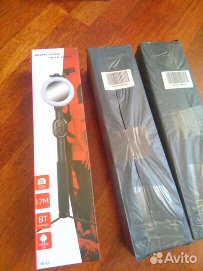 Селфи палка с лампой