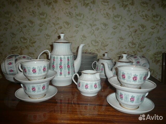 Чайно кофейный сервиз RPR Рижский фарфоровый завод