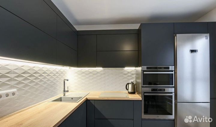 Кухонный гарнитур прямой под потолок