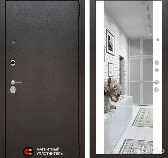 Дверь входная Серая шумо-изоляционная