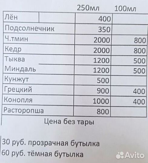 Натуральное сыродавленное масло из семян и орехов