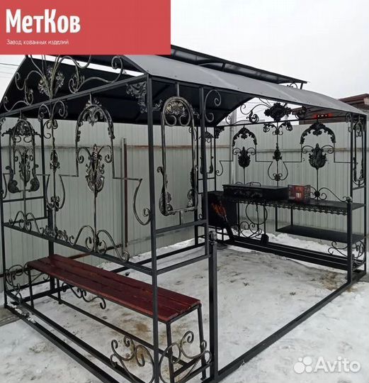 Мангал с крышей