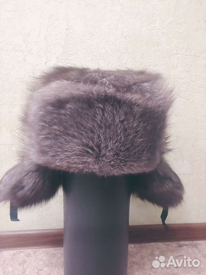 Шапка ушанка меховая песец 55 размер