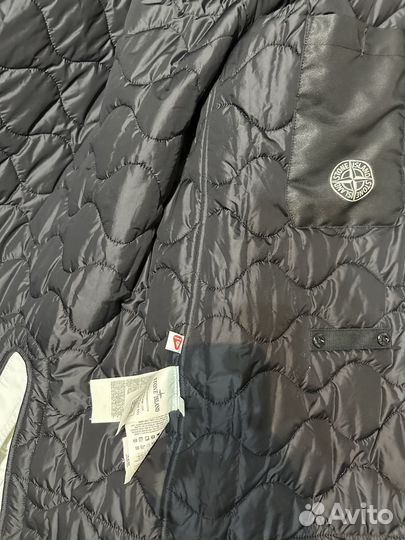 Пуховый плащ stone island новый