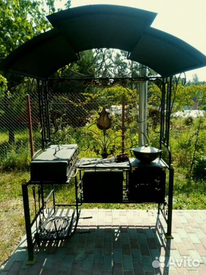 Мангал с печью