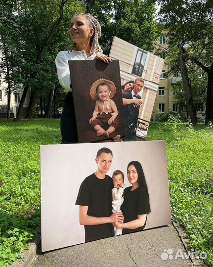 Портрет по фото, картина на холсте