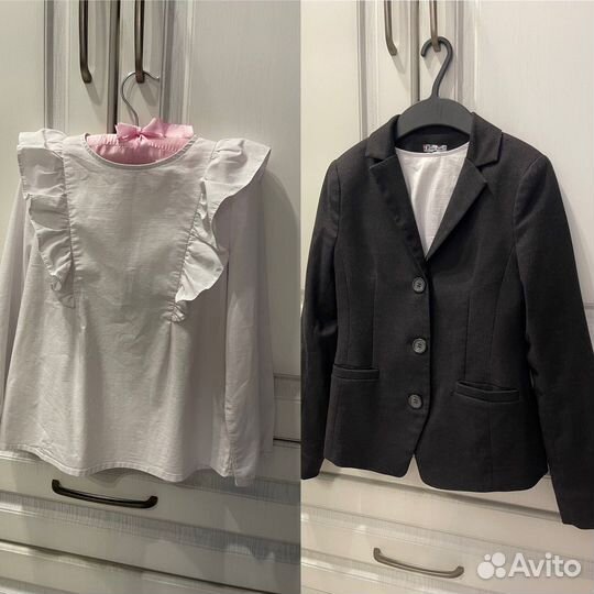 Пиджак и блузка для школы