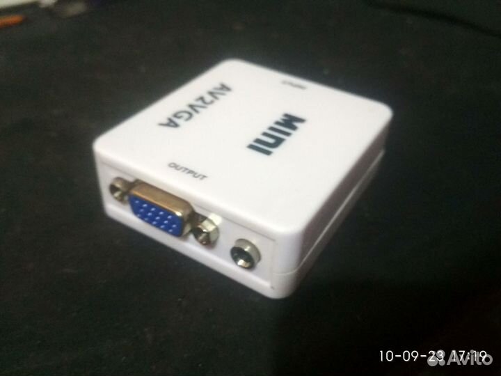 Конвертер переходник mini AV (тюльпаны) в VGA