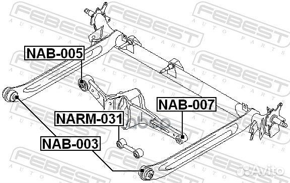 Сайленблок задней балки (nissan primera P11 199