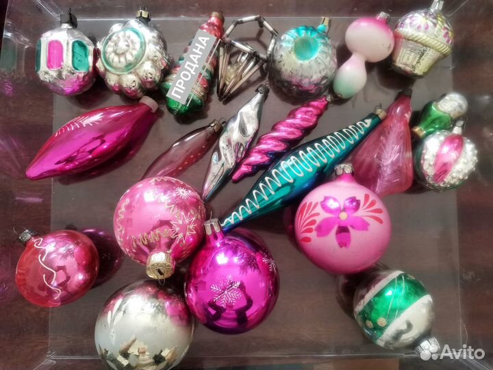 Игрушки ёлочные СССР. Стекло