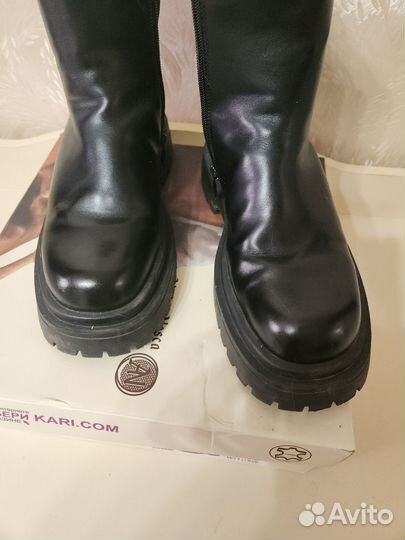 Женские зимние ботинки кожаные 40