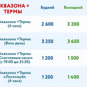 Билеты в аквапарк h2o весь любой день