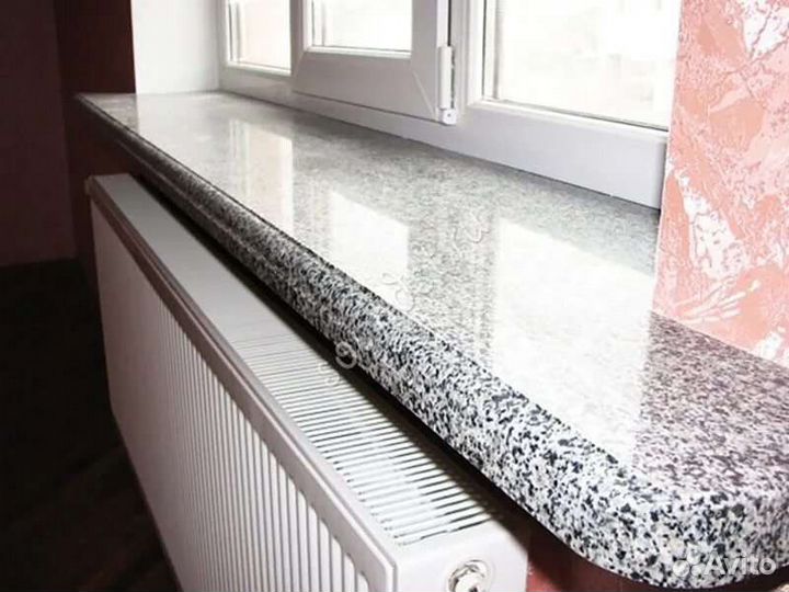 Подоконники из камня(гранит мрамор кварц акрил)