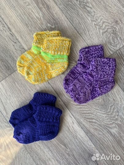 Детские вязаные носки