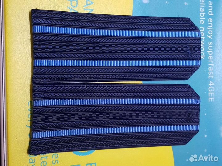 Погоны ст.оф.состав синие на пластиковой основе