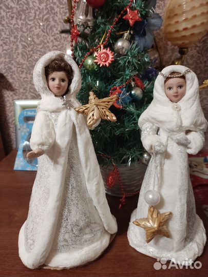 Снегурочки ватные, ручная работа