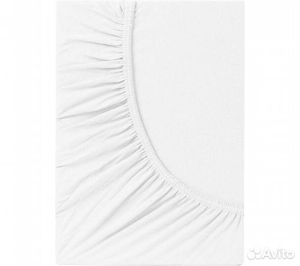 Простынь GoodNight Трикотаж 180х200х20 Белый на ре