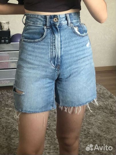 Шорты джинсовые stradivarius для девочек