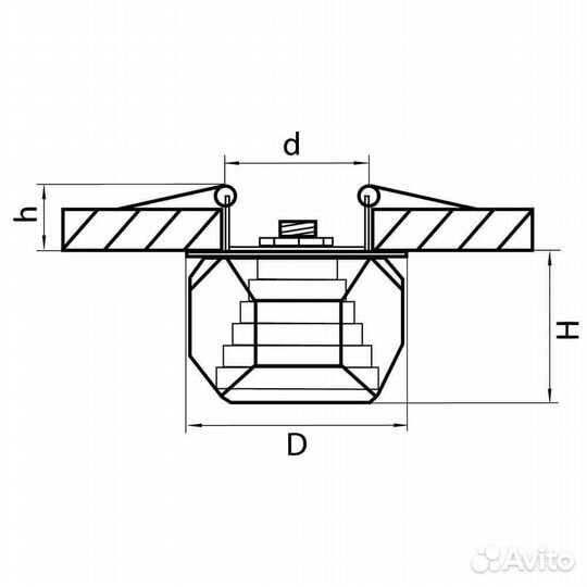 Встраиваемый светильник Lightstar Romb 004060