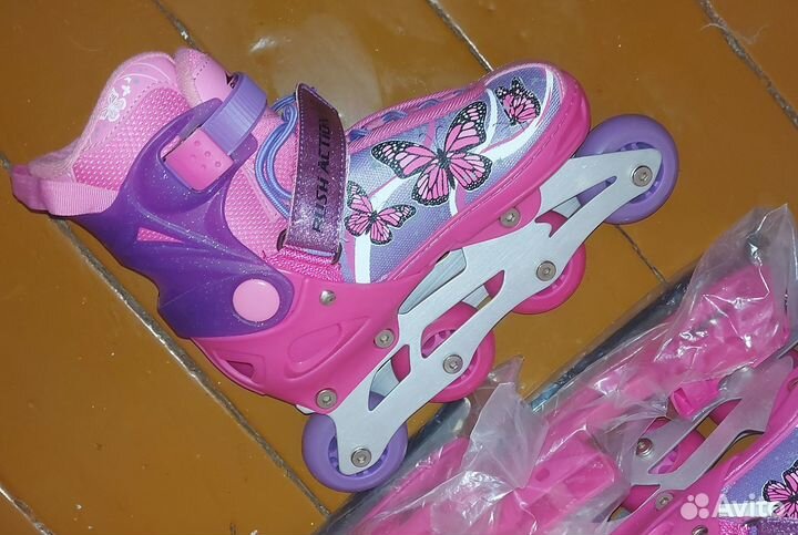Роликовые коньки раздвижные / ледовые 33-36