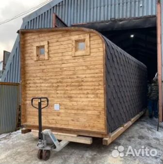 Баня Бочка Парус С Прямой Стеной