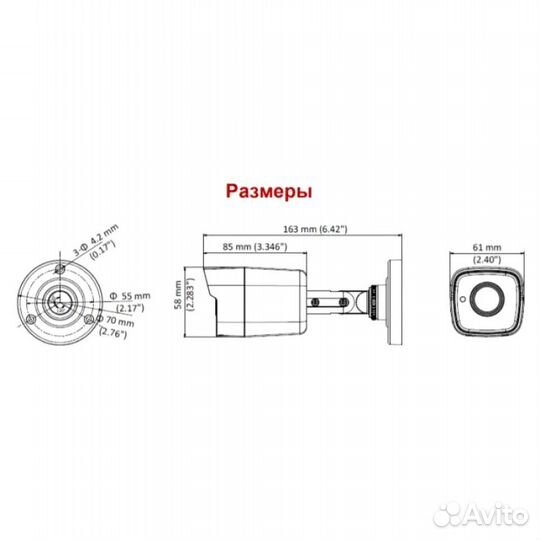 Видеокамера HiWatch DS-T500L 3.6mm