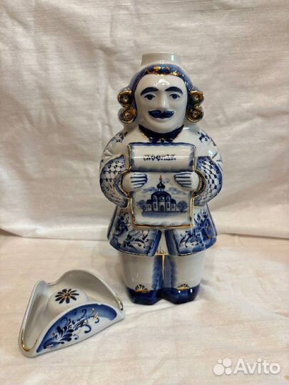 Гжель штоф фигура