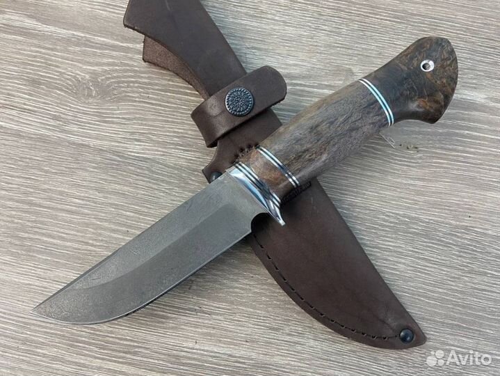 Нож Универсал сталь Х12мф, карельская береза корич