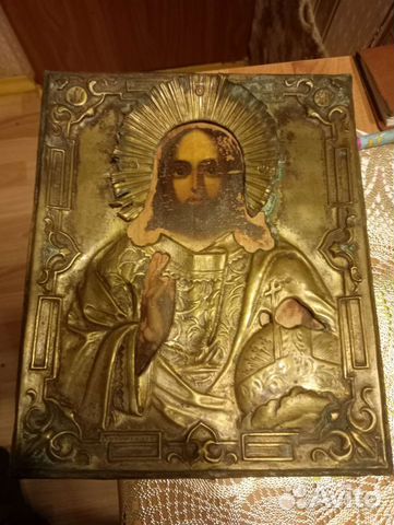 Икона Спас Державный оклад