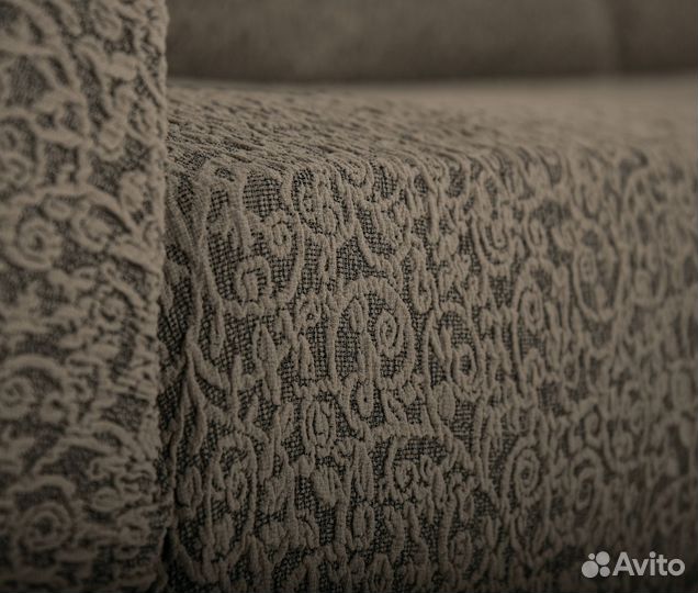 Чехол на диван трехместный без оборки, цвет Какао