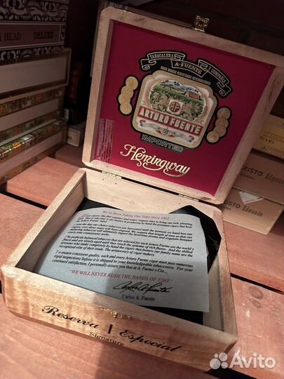 Коробка от сигар arturo fuente hemingway